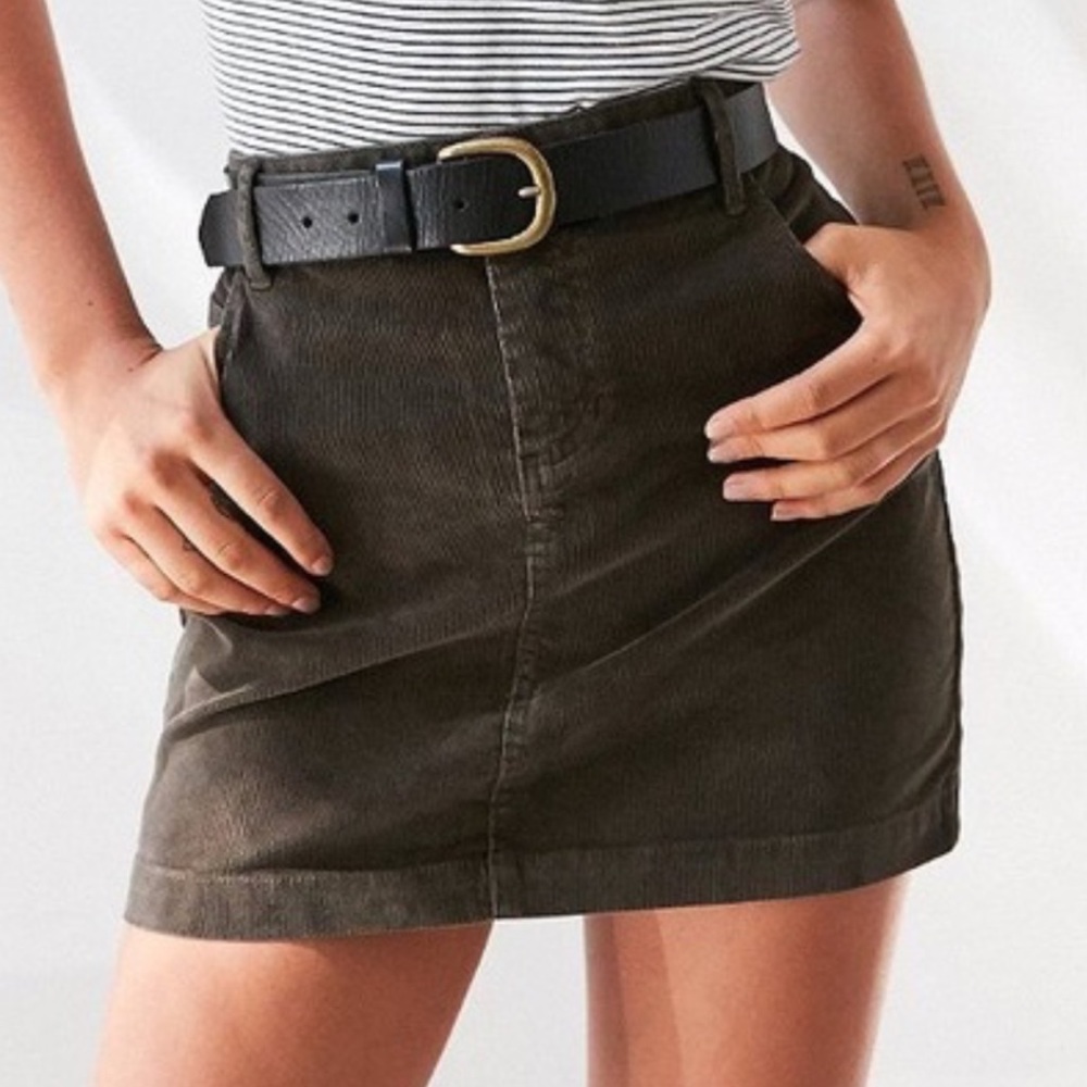 Urban Outfitters BDG Olive Corduroy Skirt
